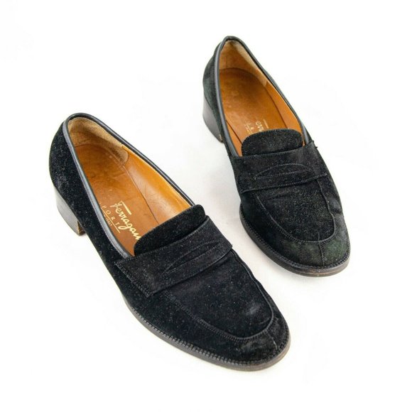 Salvatore Ferragamo Sport Suede Heeled Loafer 6 - Picture 2 of 11
